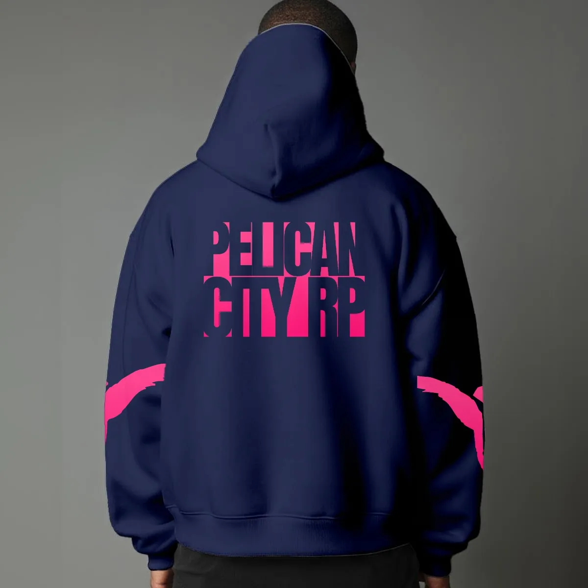 Pelican City unisex pullover hoodie — back
